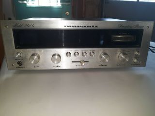 Vintage MARANTZ 2010 Vintage Small Stereo Receiver Powers On.  PARTS. 2