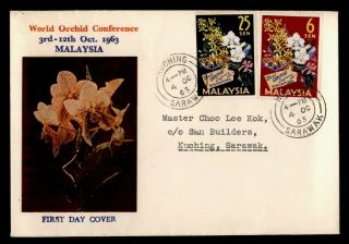 Dr Who 1963 Malaysia Fdc World Orchid Conference C224377