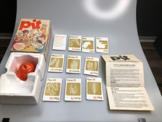 Vintage 1973 Pit Card Game Orange Bell Parker Brothers Usa Made No.  661 Complete