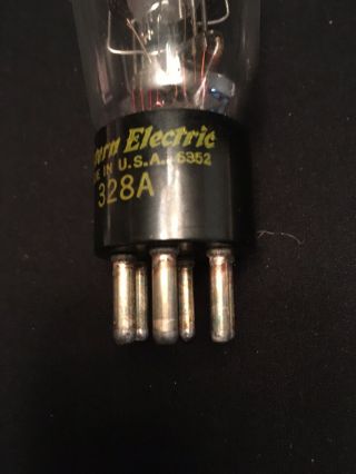 Matching Western Electric 328 A Vacuum Tubes Date Code 6352 And Both 4