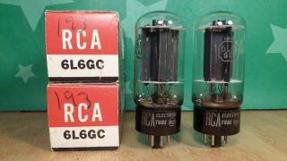 Closely Matched Rca 6l6gc Nos Nib Black Plate 1960 Vacuum Tubes