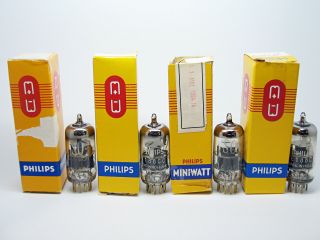 4 X Nos Philips Miniwatt E188cc - 7308 - E88cc - Cca Vr6 Vr6 Vr9 Vacuum Tubes