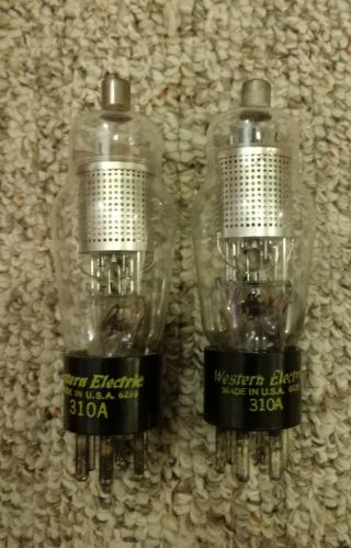 A Match Pair Western Electric 310a Tubes - - 9