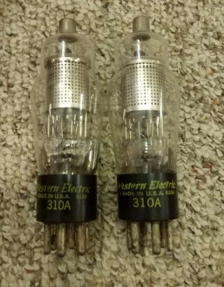 Match Pair Western Electric 310a Tubes - 5