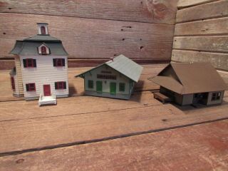 Vintage Ho Scale Wood Buildings Great For Train Or Slot Layouts