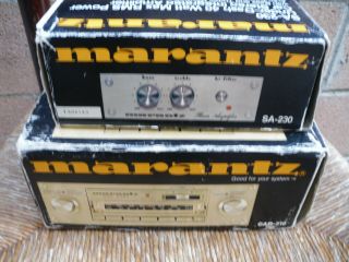 Two Vintage Nos Marantz Car Radio Stereo Cassette Car - 310 Amp Sa - 230 Japan Rare
