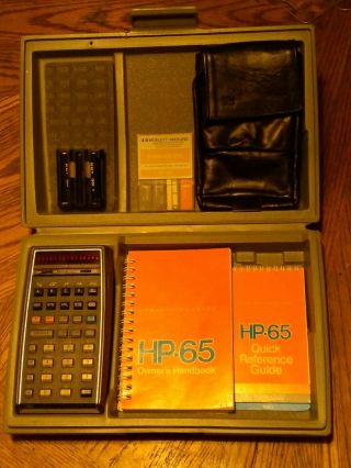 Hp 65 Hewlett Packard Calculator With Case