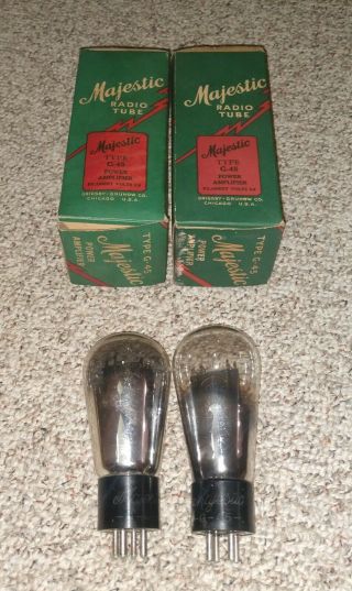 Match Pair Nos In Boxes Majestic Ux - 245 / 45 Globe Tubes