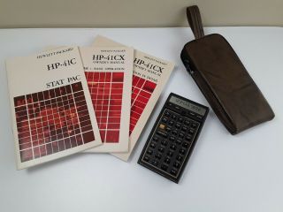 Hewlett Packard Hp - 41cx Calculator With Stat Pac & Manuals