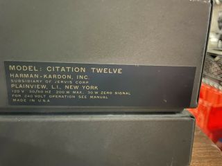 Harman Kardon Citation 12 Twelve Solid State Stereo Power Amplifier 4