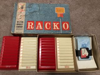 Vintage 1961 Racko Milton Bradley Game 2 To 4 Players 100 Complete