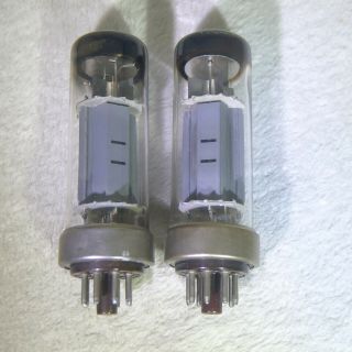 Matched Pair Amperex/Philips EL34/6CA7 Metal Base Vacuum Tube 1956 2