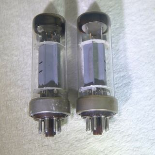 Matched Pair Amperex/Philips EL34/6CA7 Metal Base Vacuum Tube 1956 3