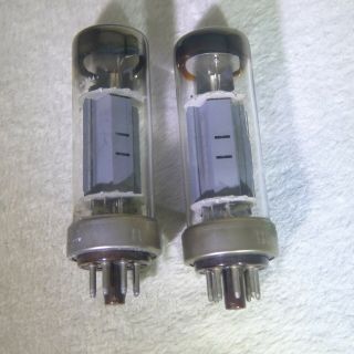 Matched Pair Amperex/Philips EL34/6CA7 Metal Base Vacuum Tube 1956 4