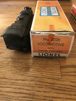 Lionel Post War,  027 No.  2026 Locomotive With Smoke Chamber With Box