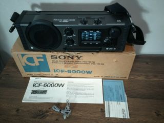 Sony Fm/am/psb 3 Band Radio Model No.  Icf - 6000w, .
