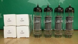 Matched Quad Of Ge 7189a Nos Vacuum Tubes