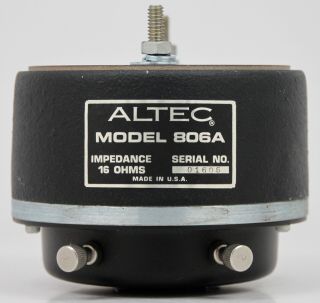 (a) Vintage Altec Lansing 806a Horn Tweeter Driver 30w 16Ω Usa - Great