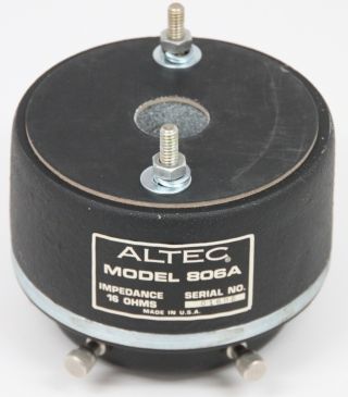 (A) Vintage ALTEC Lansing 806A HORN Tweeter DRIVER 30W 16Ω USA - GREAT 4