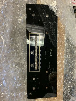 MCINTOSH C28 Preamplifier Faceplate Glass Vintage With Decal 4
