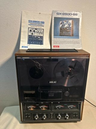 Akai Gx - 280d - Ss Open Reel In - Serviced,  And