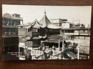 China Old Postcard Willow Tea House Native City Shanghai