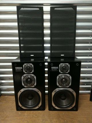 Yamaha Ns - 100x Speakers,  In Great Shape Gloss Black With Polish Metal Accents.