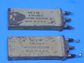 2 Western Electric D162243 A Condensor.  20 Mf Capacitors For Tube Amplifier