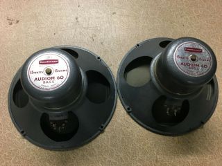 Pair 12 In.  Goodman’s Audiom 60 Wide Range Speakers