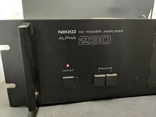 NIKKO ALPHA 230 POWER AMPLIFIER Great w operating instructions 2