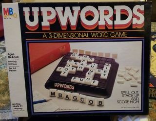Vintage 1983 Upwords Board Game Milton Bradley - 100 & Complete