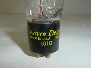 Vintage NOS Western Electric 101 - D 101D ST Black Base Tennis Ball Amplifier Tube 3