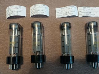RFT EL34 (6CA7) power tubes.  Matched quad.  (NOS). 5