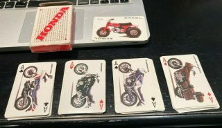 Vintage 1983 Honda Motorcycles Deck Of Playing Cards Games Collector