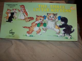 Vintage 1978 Cadaco The Three Little Kittens Board Game Complete