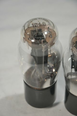 (4) Western Electric 104 D tubes,  test good 4
