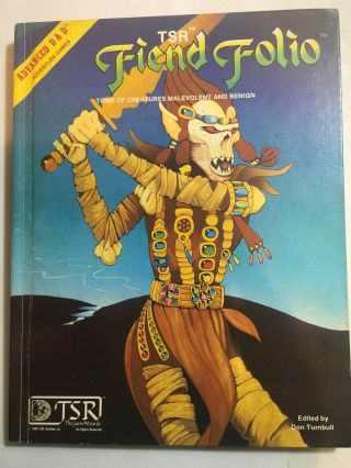 The Fiend Folio For Advanced Dungeons And Dragons By Tsr.  1981.