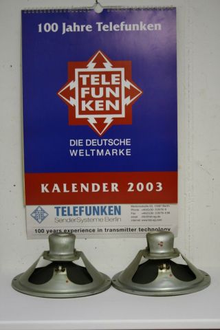 Legendary Matched Pair 8 " Siemens Klangfilm Fullrange Speaker " Red Nippel "