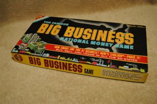 Vintage 1959 The Famous Big Business National Money Board Game Tranogram 3819