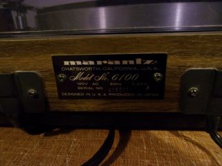 Vintage Marantz 6100 Turntable Auto Return/auto Shut Off Will Not Power Up