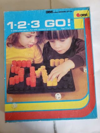 Vintage 1978 Orda Industries 1 - 2 - 3 Go,  Complete,  Counting Game