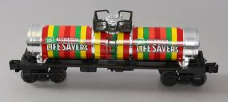 Lionel 6 - 9278 Lifesavers Chrome Plated Single Dome Tank Car EX 2
