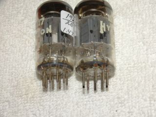 2 x 12DT7 (12AX7 sub) Amperex/Hytron Tubes Strong Matched Pair 1967 NOS 4