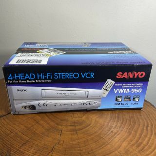 Sanyo VWM - 950 Hi Fi Stereo 4 Head VCR VHS Player video cassette recorder 5