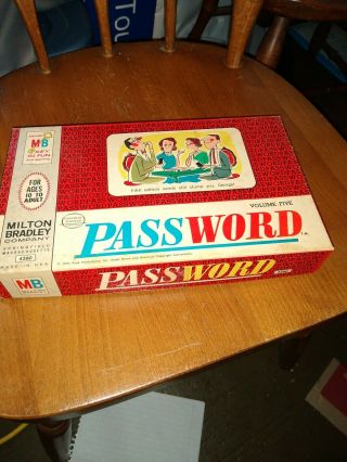Vintage 1964 Password Board Game Milton Bradley Volume 5 Complete 4260