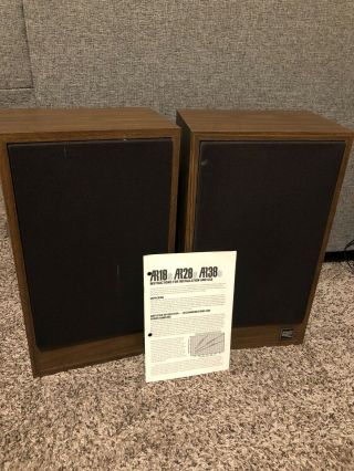 Vintage Ar 18 Speakers Bookshelf Acoustic Research Needs Work