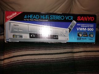 In Sanyo Vwm - 900 4 Head Vhs Hi - Fi Stereo Vcr Cassette Recorder