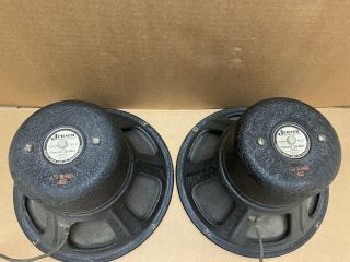 Pair Jensen A12 Field Coil Speakers 12 ohms,  Matching ’s Cond 3