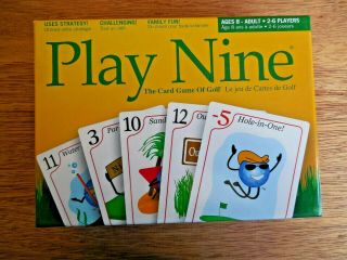 Euc " Play Nine " The Card Game Of Golf For 2 - 6 Players Ages 8 - Adult - Complete