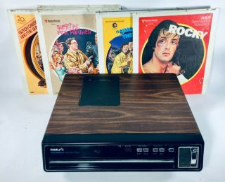 Rca Selectavision Ced Videodisc Player Model Sft 100 - W/ 12 Discs Rare